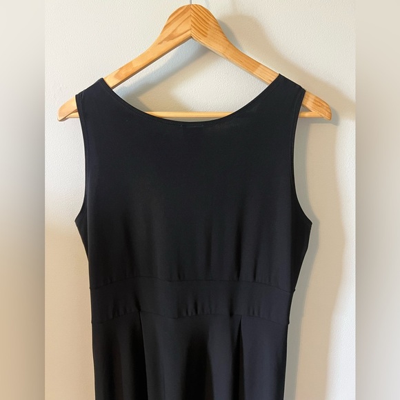 Clara Sun Woo Sleeveless Black Draped Cowl Neck Jersey Knit Dress Size Large - Picture 6 of 8